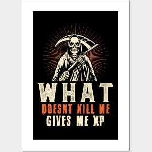 What Doesn't Defeat Me Grants XP - Gaming Design with Reaper Posters and Art